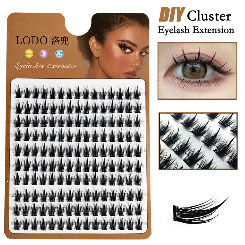 Eyelash Extension Human Hair - Russian Mink Eyelash Cluster 1 Box/160