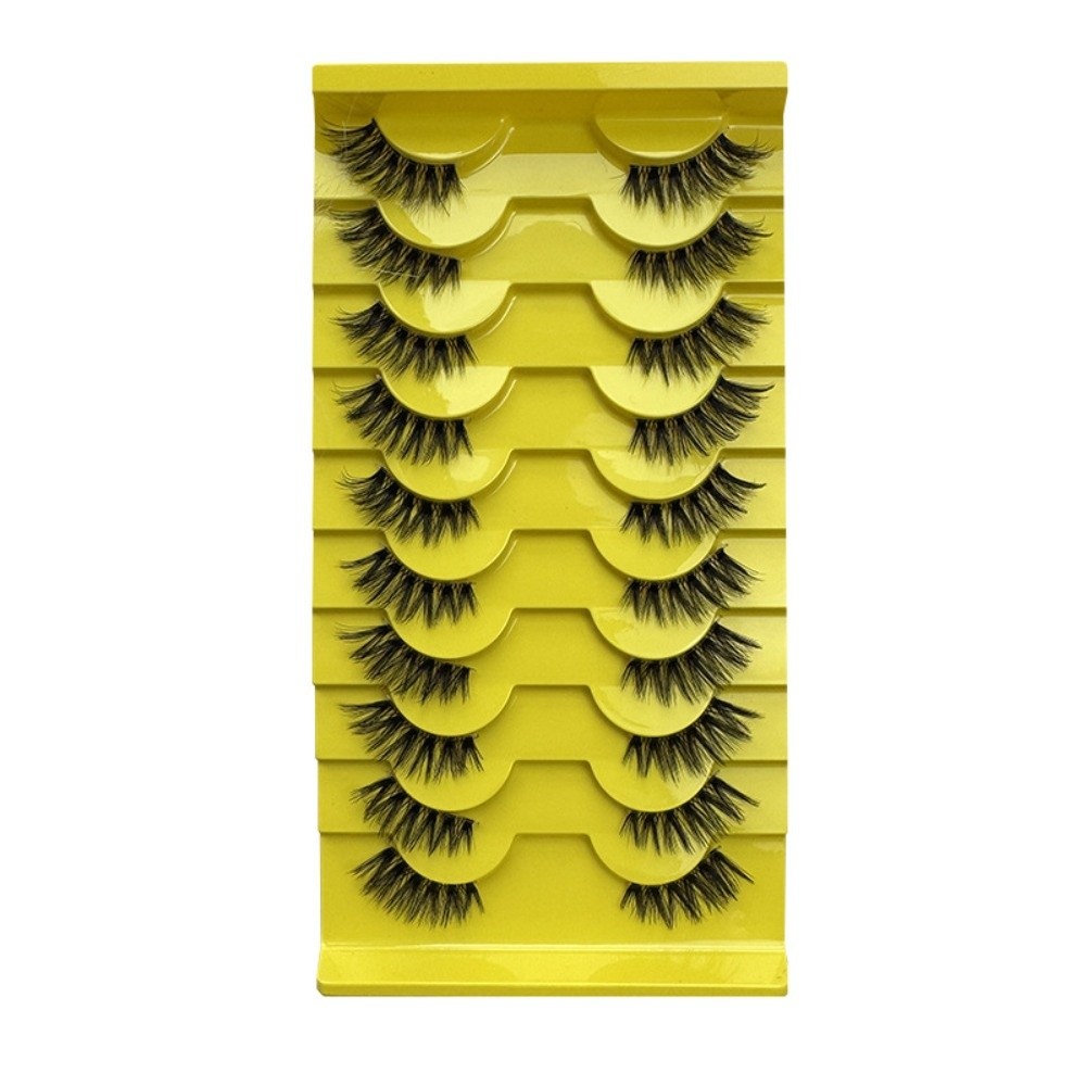 Eyelash Extension Volume Cat Eye - 10Pairs Reusable 3D Dramatic False Eyelashes