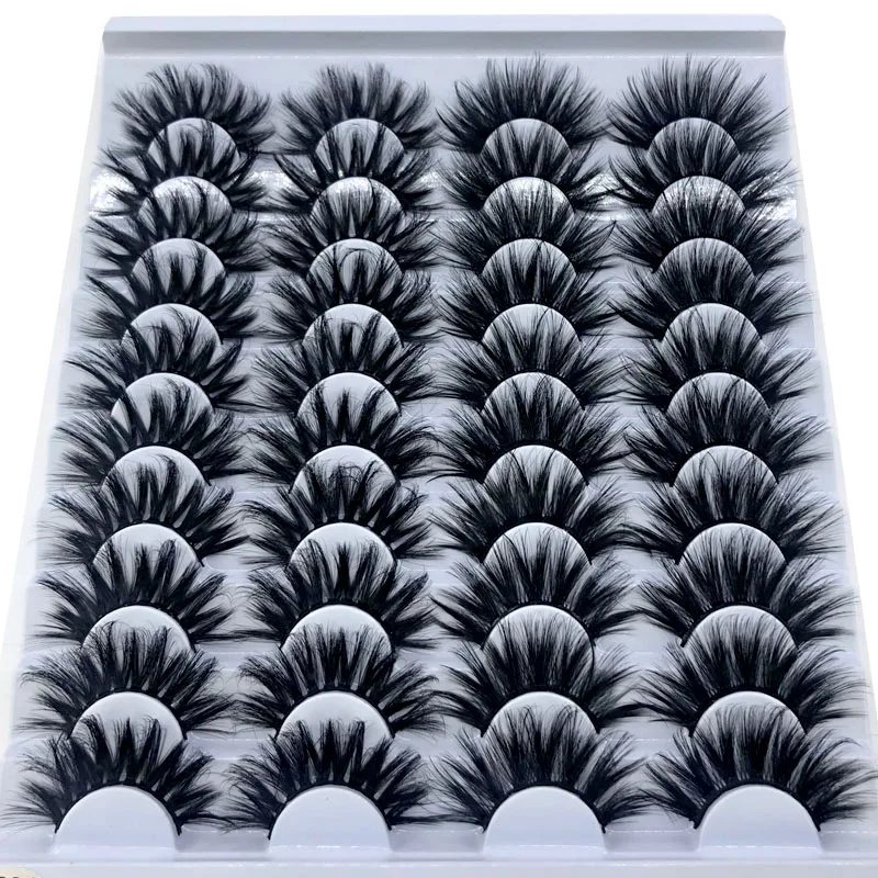 Eyelash Extension Human Hair - AMSDCN 20 Pairs 3D Faux Mink