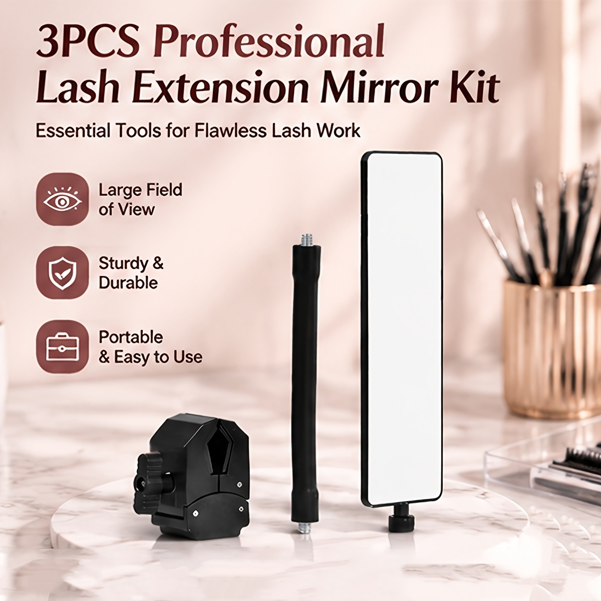 Eyelash Extension Class - 3Pcs Professional Eyelash Extension Mirror Set