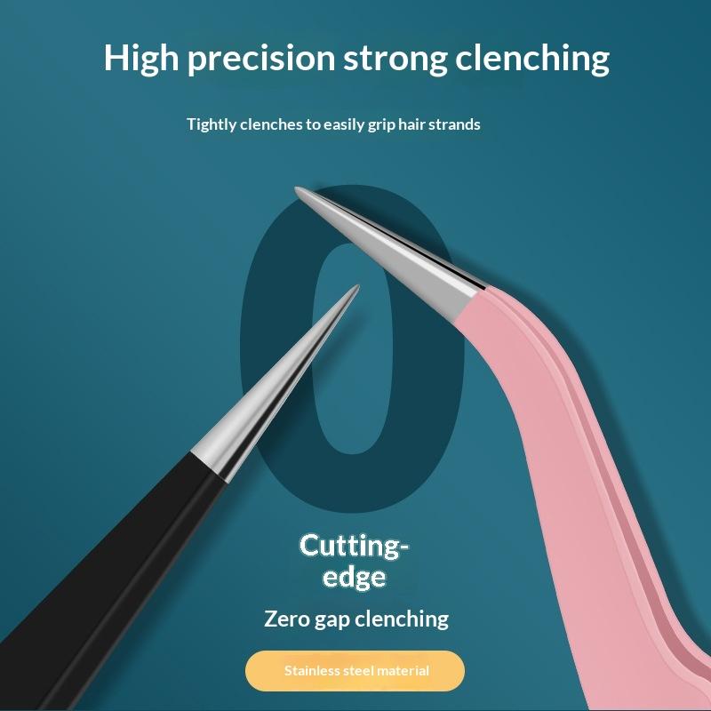Eyelash Extension Salon - Stainless Steel Tweezers Precision DIY Eyelash