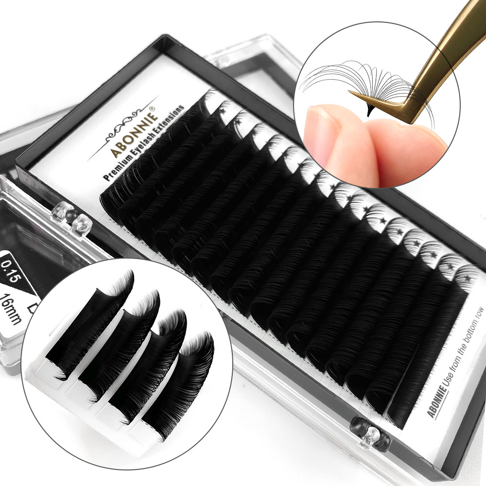 Eyelash Extension Human Hair - Abonnie Eyelashes Extension Silk Soft Professionals