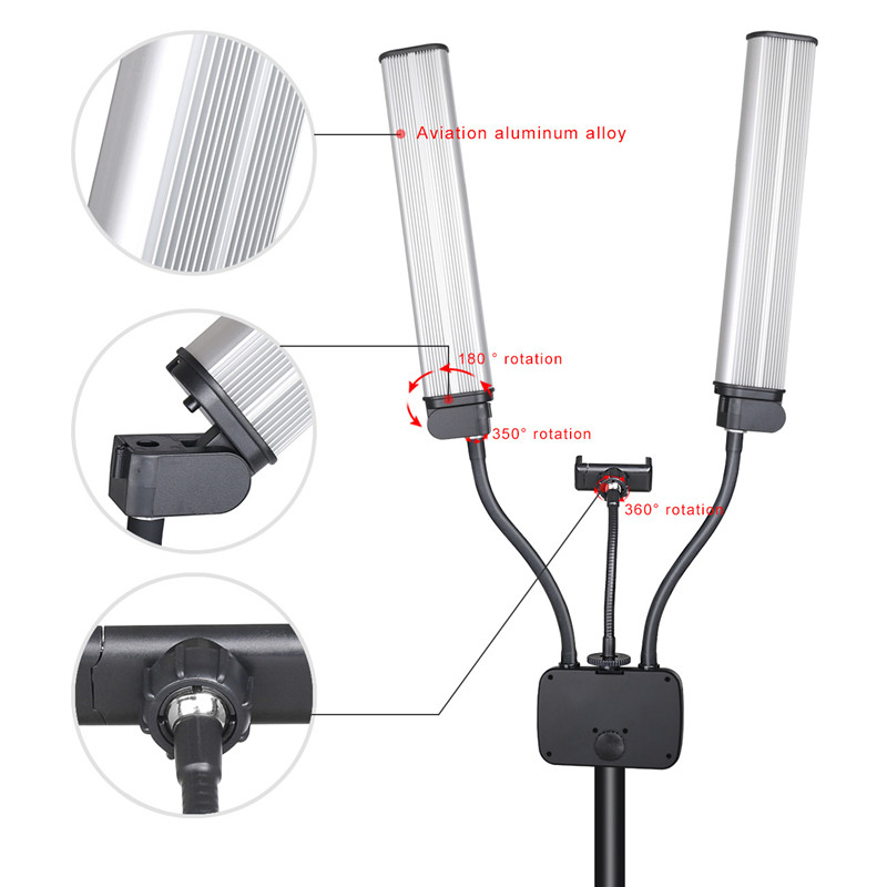 45W Flexible Double Arms LED F - đánh giá và giá Eyelash Extension Videos
