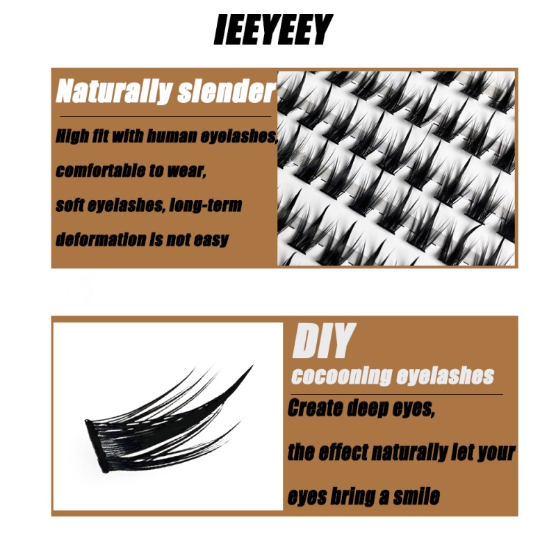 Russian Mink Eyelash Cluster 1 - đánh giá và giá Eyelash Extension Human Hair