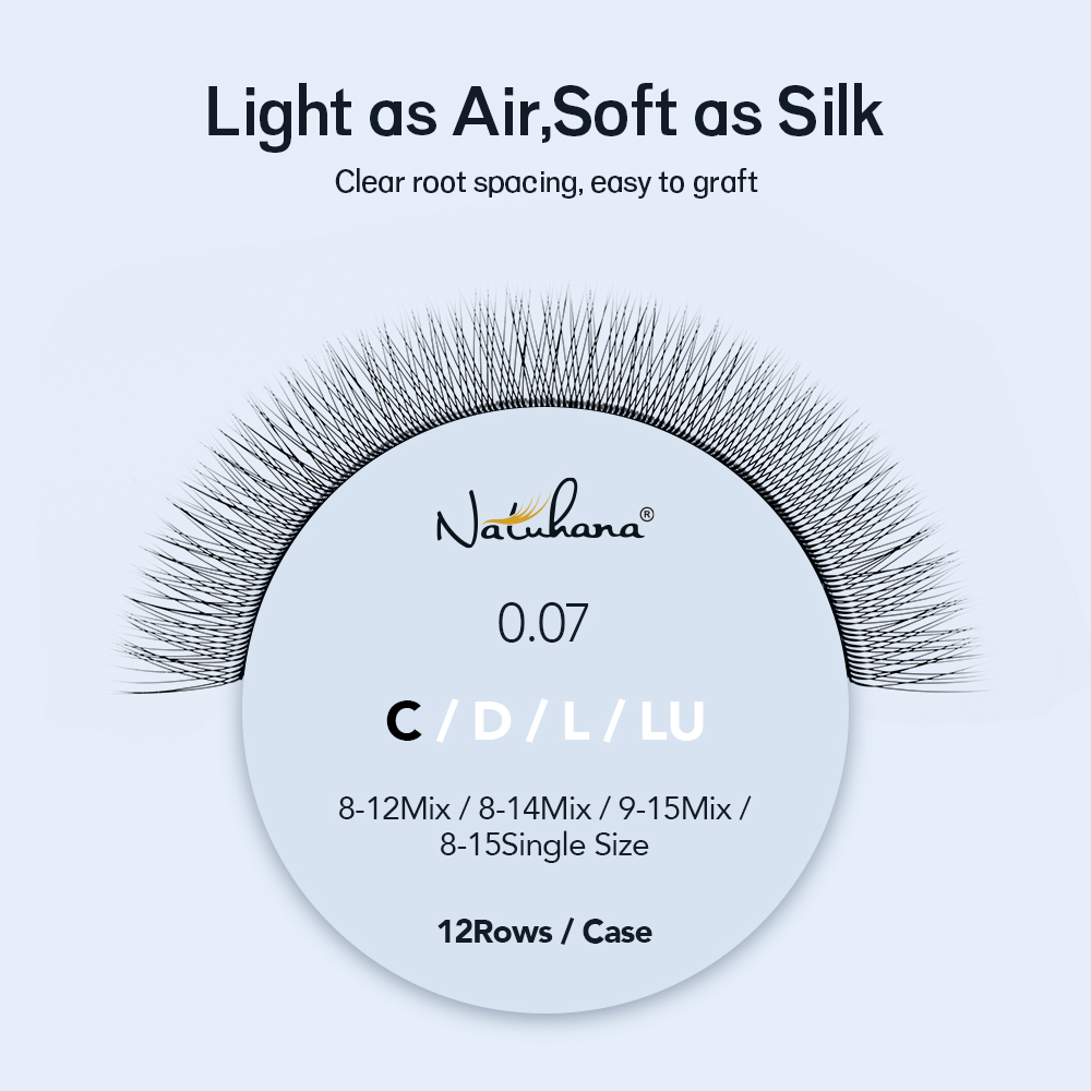 NATUHANA Single Tip 2D YY Lash - đánh giá và giá Eyelash Extension Single Lash