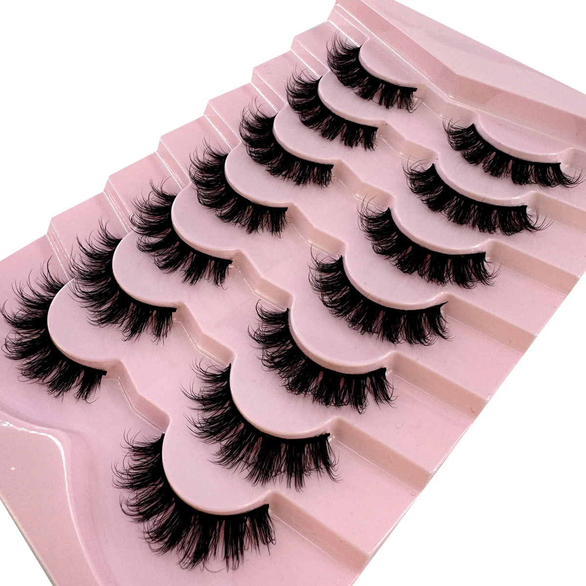 AMSDCN 7 Pairs Fluffy Cat Eye  - đánh giá và giá Eyelash Extension Volume Cat Eye