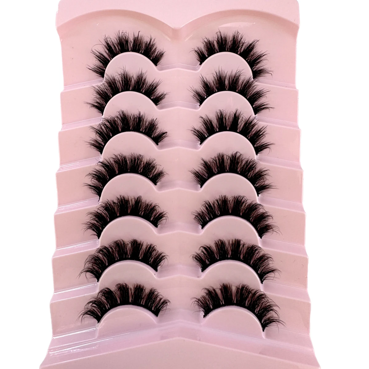 AMSDCN 7 Pairs Fluffy Cat Eye  - đánh giá và giá Eyelash Extension Volume Cat Eye