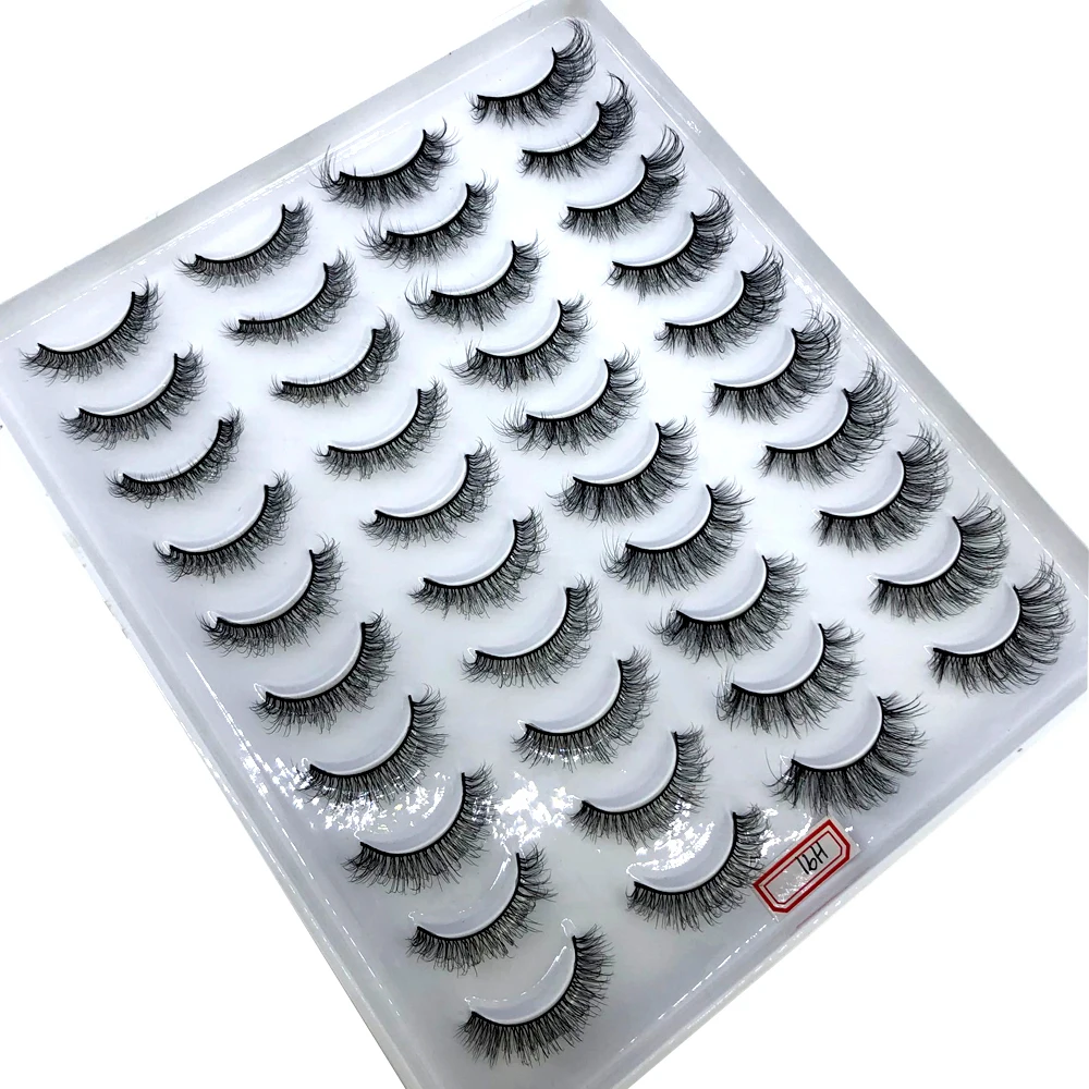 AMSDCN 20 Pairs 3D Faux Mink E - đánh giá và giá Eyelash Extension Human Hair