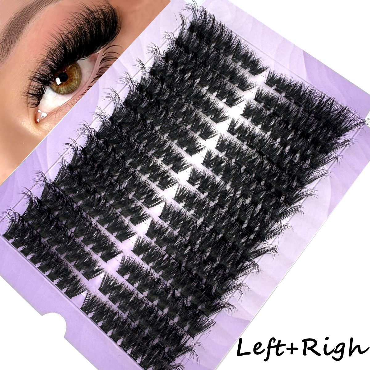 14Rows50D-100D Fluffy Lash Clu - đánh giá và giá Eyelash Extension Volume Cat Eye