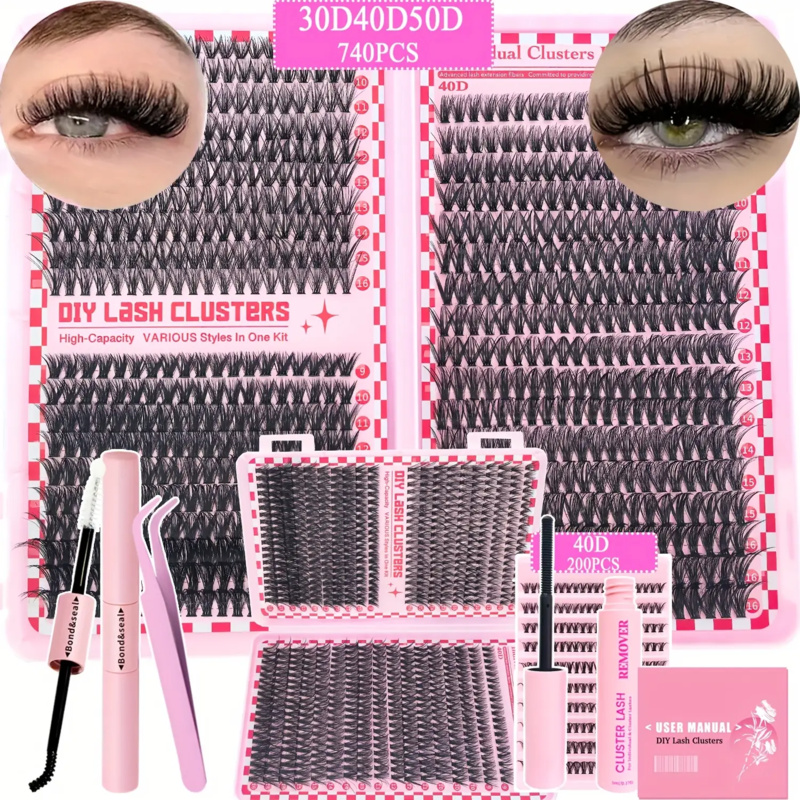 740/200pcsCluster Eyelash Exte - đánh giá và giá Eyelash Extension Class