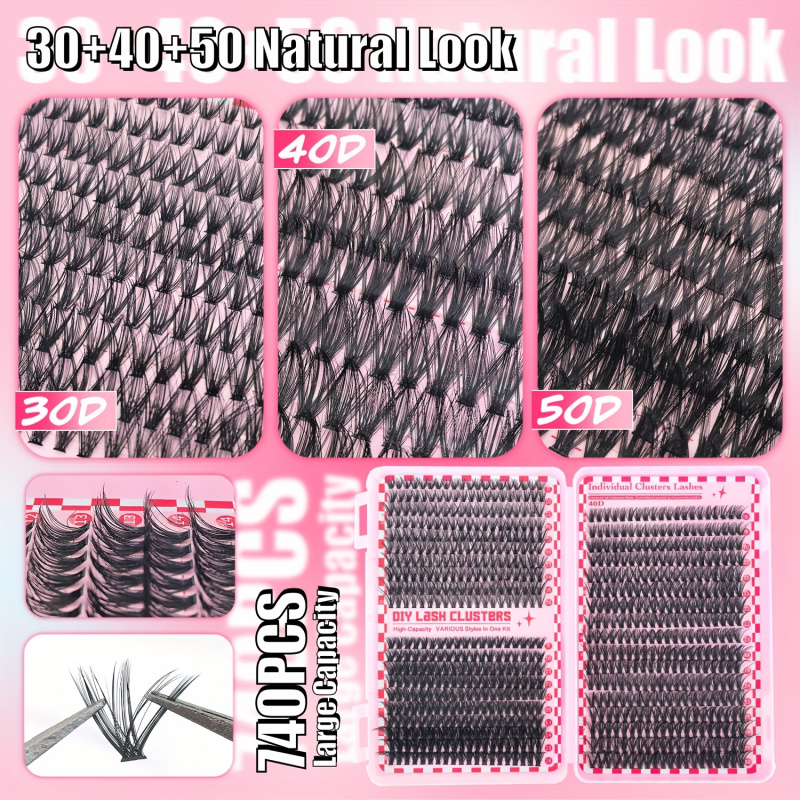 740/200pcsCluster Eyelash Exte - đánh giá và giá Eyelash Extension Class