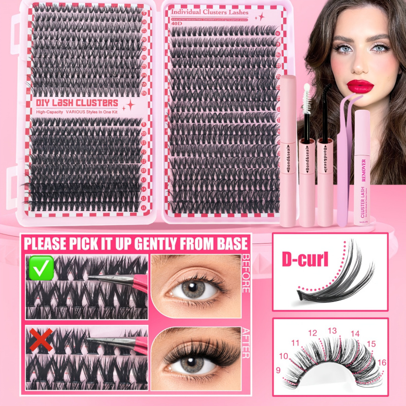 740/200pcsCluster Eyelash Exte - đánh giá và giá Eyelash Extension Class