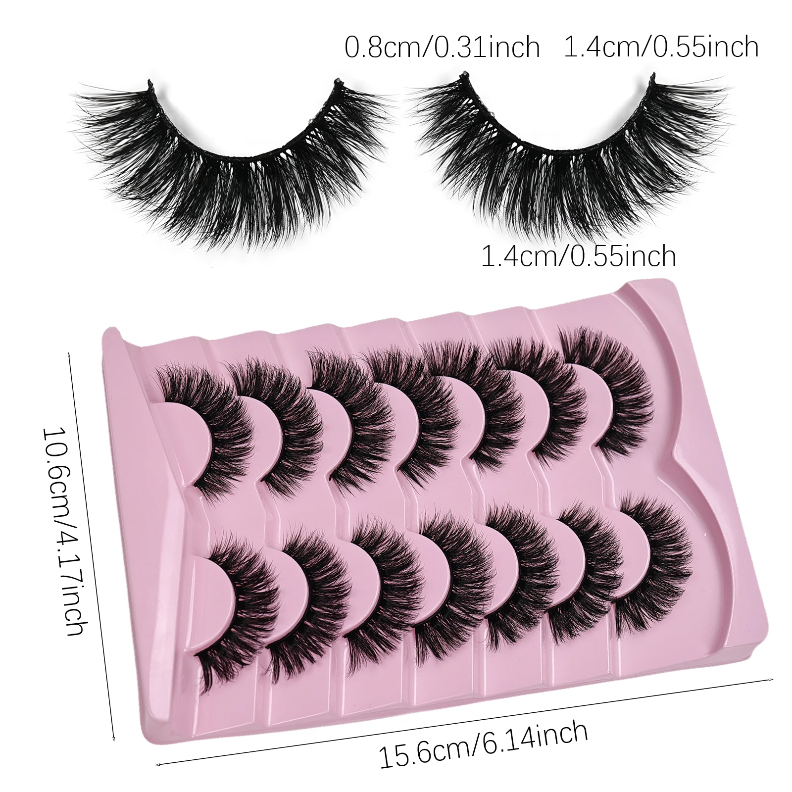 7 Pairs Cat Eye Lashes Volume  - đánh giá và giá Eyelash Extension Volume Cat Eye