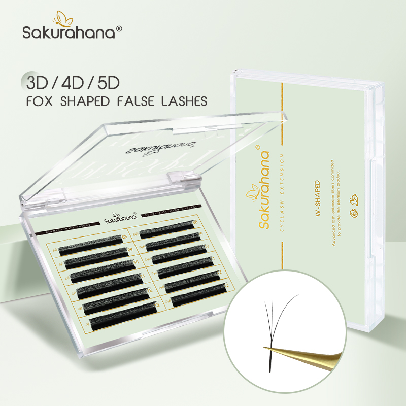 SAKURAHANA Fox 3D 4D 5D Shaped - đánh giá và giá Eyelash Extension Volume Cat Eye