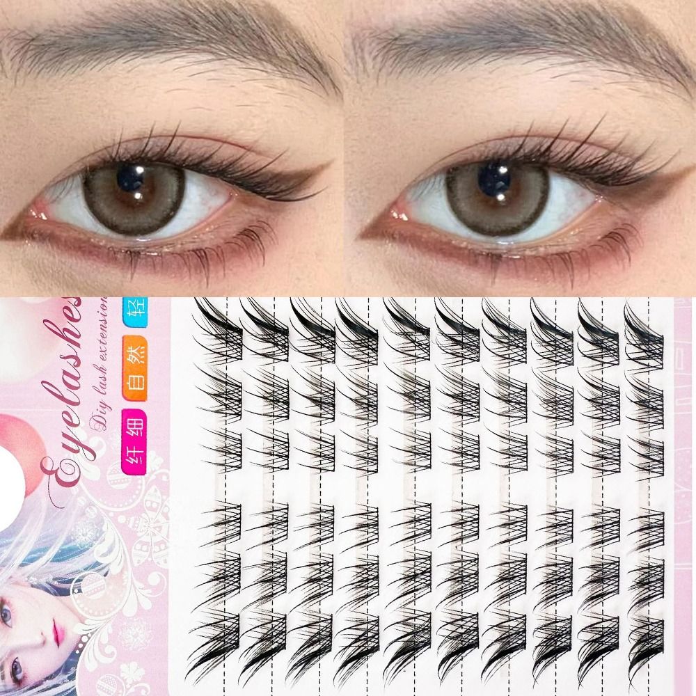 3D Cat Eye Clusters Lashes Nat - đánh giá và giá Eyelash Extension C Curl